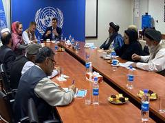 
      
      UN Mission discusses meaningful peace with Afghan reform council
      
      