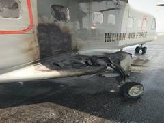 
      
      IAF plane aborts take off as tyre deflates
      
      