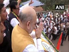 
      
      Amit Shah holds roadshow in Pune
      
      