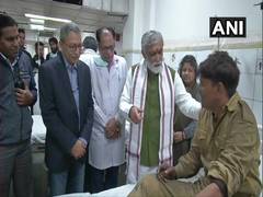 
      
      Delhi fire: Union Minister Choubey meets injured at LNJP hospital
      
      