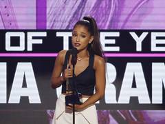 
      
      Ariana Grande tears up while paying tribute to her late...
      
      