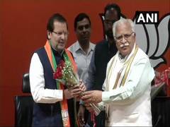 
      
      Former Congress MP Arvind Sharma joins BJP
      
      