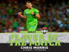
      
      Sydney Thunder defeat Sydney Sixers by 4 runs in BBL
      
      
