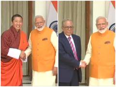 
      
      Modi holds separate meetings with Bhutan PM, B'desh Prez
      
      