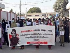 
      
      Hundreds march across Balochistan to protest Karima Baloch...
      
      