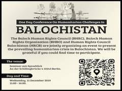 
      
      Human rights groups to hold joint conference on Balochistan...
      
      