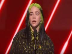 
      
      Billie Eilish creates history with  5 Grammys;  thanks fans...
      
      