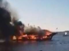 
      
      Boat ferrying 80 passengers catches fire, all passengers safe
      
      