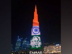
      
      Burj Khalifa lit up with Bapu's images on Gandhi Jayanti
      
      