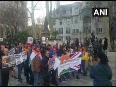 
      
      Several Indian organisations stage demonstrations in London...
      
      