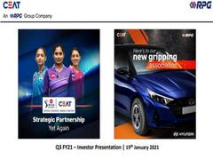 
      
      Ceat Q3 PAT up at Rs 132 crore on higher revenues
      
      