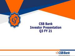 
      
      CSB Bank reports PAT of Rs 53 cr in Q3
      
      
