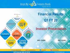 
      
      Canara Bank net profit up 17 pc in Q1 FY20
      
      