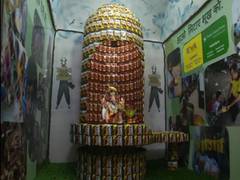 
      
      Gujarat woman uses food packets to decorate Ganesha idol to...
      
      
