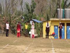 
      
      Women in Nepal race carring husbands on their backs, to raise...
      
      