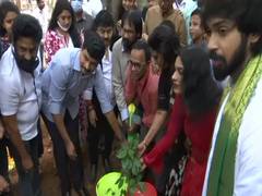 
      
      TRS MP plants saplings in Hyderabad as part of 'Green India'...
      
      