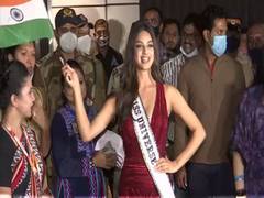 
      
      Miss Universe 2021 Harnaaz Sandhu returns to India
      
      