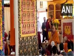 
      
      Dalai Lama interacts with people in Leh
      
      