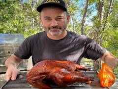 
      
      Jimmy Kimmel shows off final 'burnt hair-smoked Turkey' post...
      
      