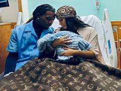 
      
      Carbi B, Offset welcome second baby together
      
      