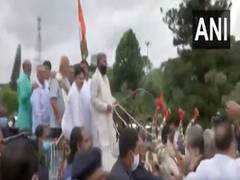 
      
      Karnataka opposition leaders arrive for assembly session in a...
      
      
