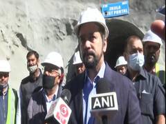
      
      Anurag Thakur inspects construction at Zojila Pass tunnel in...
      
      