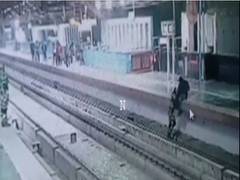 
      
      CISF rescues man after he falls on metro tracks at Shahdra
      
      