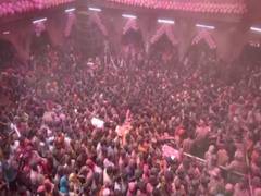 
      
      People throng Vrindavan's Banke Bihari temple to celebrate Holi
      
      