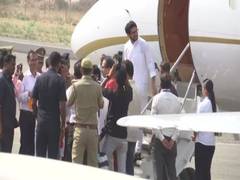 
      
      Uddhav Thackeray, son Aditya arrive in Ayodhya
      
      