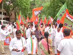
      
      BJP Kisan Morcha holds protest in Hyderabad demanding release...
      
      