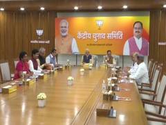 
      
      Nadda's first CEC as national president, receives PM Modi at...
      
      