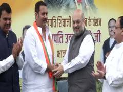 
      
      Delhi: NCP's Udayanraje Bhosale joins BJP 
      
      
