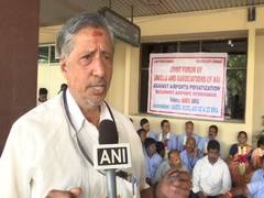 
      
      Hyderabad Airport employees stage protest against...
      
      