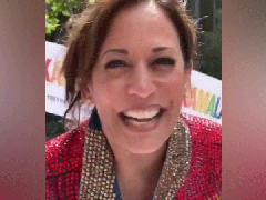 
      
      Kamala Harris danced at pride parade in San Francisco
      
      