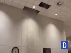 
      
      Portion of false ceiling of Chinese-made airport in Islamabad...
      
      