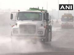 
      
      Delhi: EDMC sprinkles water on roads as pollution control...
      
      