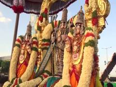
      
      Jyeshta Abhishekam festival at Tirumala temple, idols adorned...
      
      