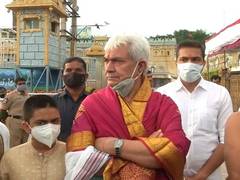 
      
      J-K LG visits Andhra's Lord Balaji temple 
      
      
