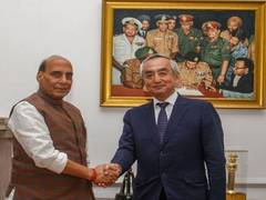 
      
      New Delhi: Rajnath Singh meets Japanese Ambassador to India
      
      