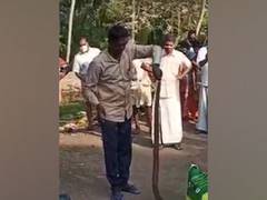 
      
      Snake-catcher Vava Suresh, bitten by Cobra, in better health...
      
      