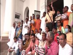 
      
      Birbhum violence: BJP MLAs stage protest against Mamata Banerjee 
      
      