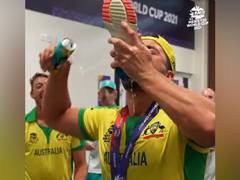 
      
      Wade, Stoinis drink from wicket-keeper's shoe as Aussies...
      
      