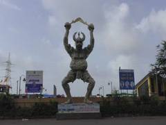 
      
      Sculptures made of waste material installed in Surat
      
      