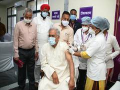 
      
      Chhattisgarh CM Bhupesh Baghel takes his first dose of...
      
      