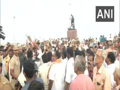 
      
      Chennai: BJP workers stage protest at Marina beach demanding...
      
      