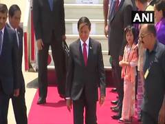 
      
      Myanmar Prez reaches Delhi to attend Modi's swearing-in
      
      