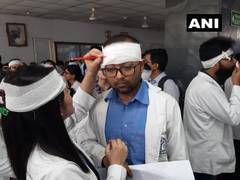 
      
      Delhi: AIIMS doctors boycott work to support strike in WB
      
      