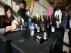 
      
      90 liquor bottles, cash worth Rs. 5.43 lakhs, 38 drug pills...
      
      