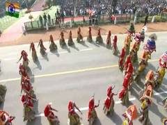 
      
      School kids perform traditional dance forms at Republic Day parade
      
      