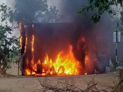 
      
      Moving DCM vehicle catches fire in Telangana, no casualties
      
      